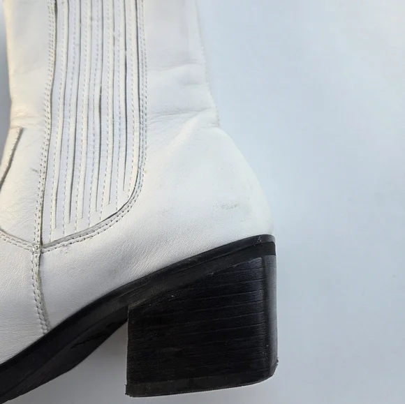 Vagabond Simone White Leather Boots Size 38 Size 8 - Picture 12 of 15